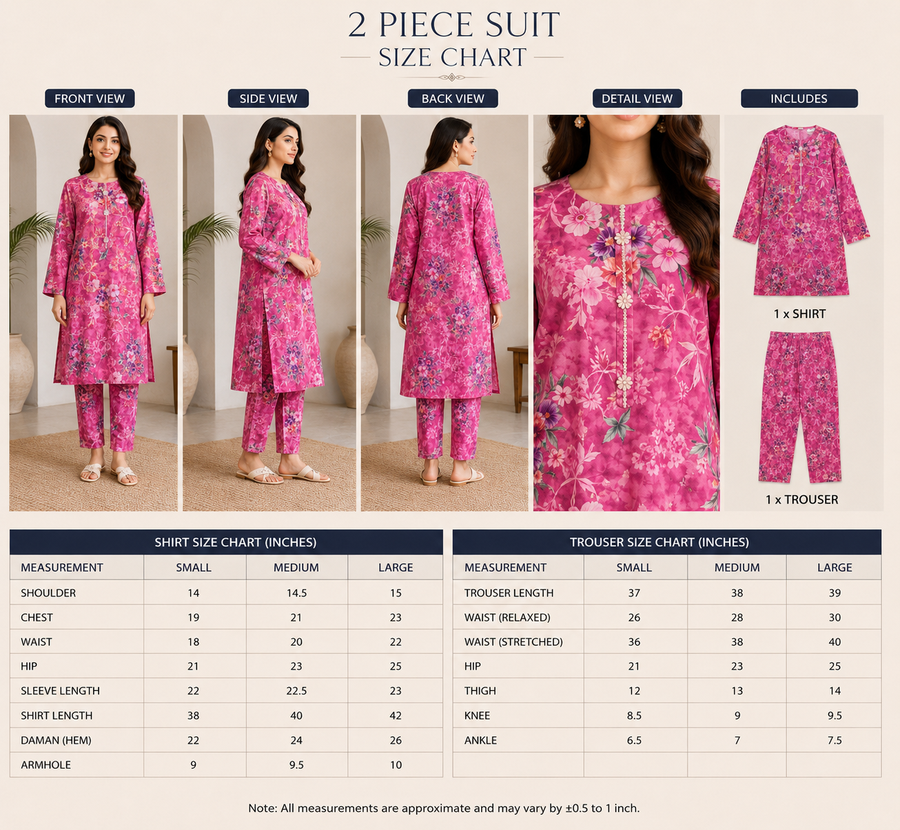 Pink Floral Printed 2-Piece Lawn Suit for Women | Naqsh by Mateen