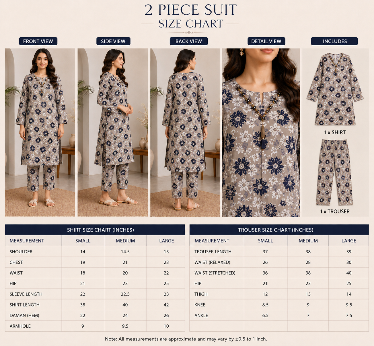 Grey Floral Printed 2-Piece Lawn Suit for Women | Naqsh by Mateen